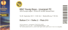 BSC Young Boys - Liverpool, 20.9. 2012, UEFA Europa League, Stade de Suisse Bern, Ticket Balkon C 4